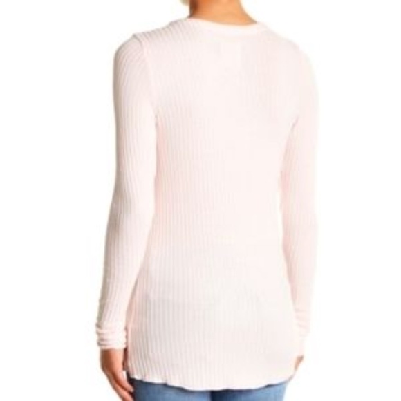 Chaser Lace Up Thermal Knit Long Sleeve Top Sz Sm - Picture 2 of 14